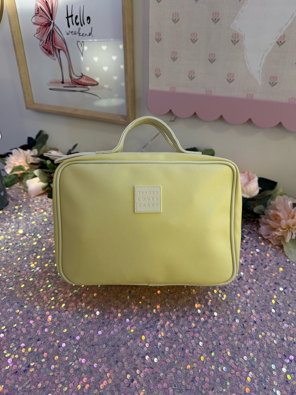 Tender Love + Care Toiletry Weekender Bag in Light Yellow - 💛 *Like New* 💛